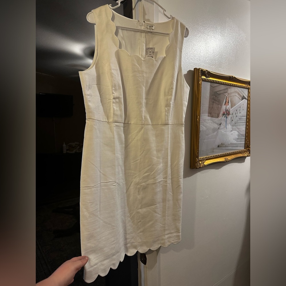 J Crew Scalloped Dress NEW WITH TAGS